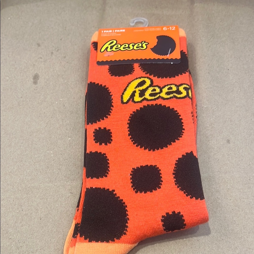 Orange and Black Men's Socks